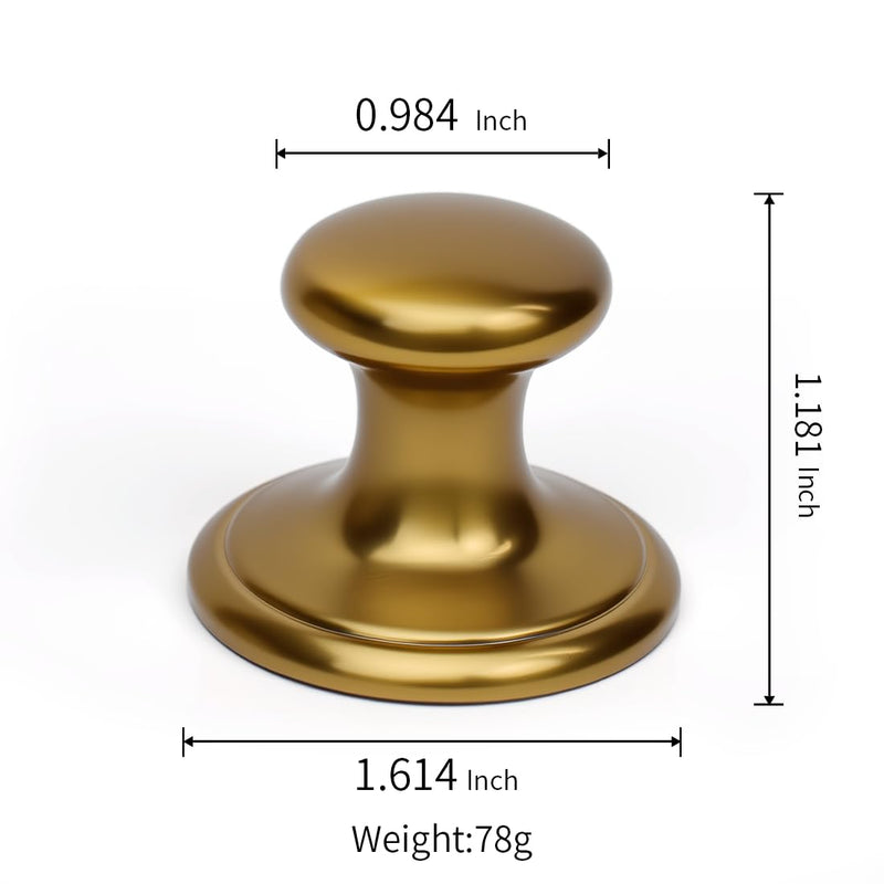 YAGU 6 Pack Champagne Bronze Kitchen Cabinet Knobs 1.6 Inch Big Base Solid Dresser Drawer Knob Honey Bronze Modern Hardware Dark Gold Pulls for Closet Cupboard Wardrobe