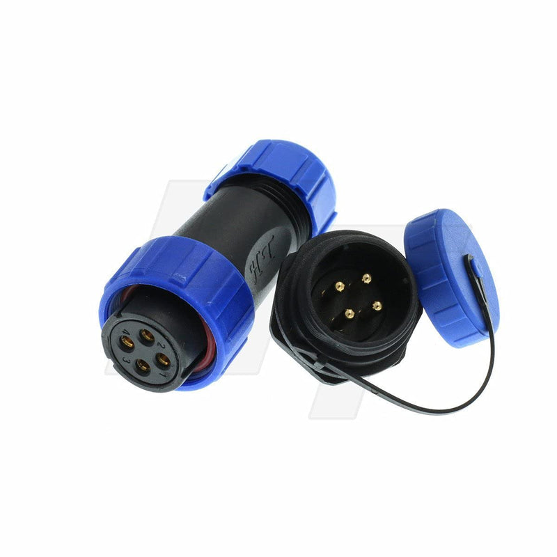 HangTon HE21 4 Pin Power Circular Waterproof IP68 Connector Female Male for Industrial Electrical Automotive Marine Devices