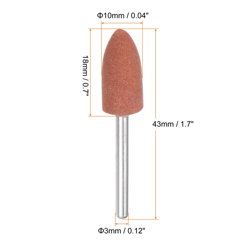 HARFINGTON 50pcs Rotary Grinding Stones 1/8" Pointed Head Abrasive Sanding Bits Mounted Stone Grinding Wheel Point Polishing 50