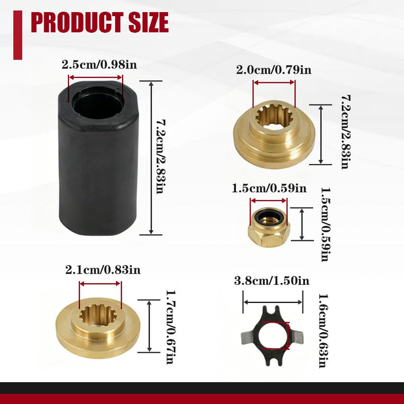 835257K12,835257Q12 Flo-Torq Reflex HUB KIT fit Mercury 40-60HP | 835257K12,835257Q12 Flo-Torq Reflex HUB KIT fit Mercury/Mariner 40-60HP Four Stroke (not Bigfoot) Reflex Drive Sleeve