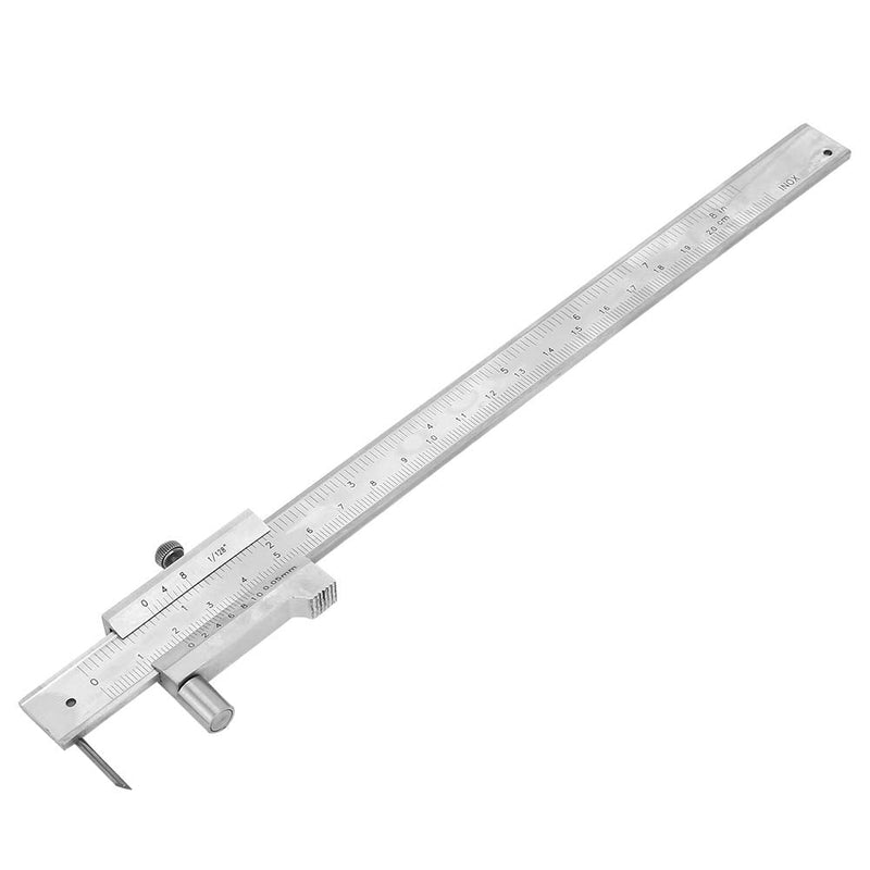 Vernier Caliper 0-200mm, Stainless Steel Portable Vernier Caliper with Sharp Scriber, Laser Engraved Scale, High Accuracy Measuring Tool for Woodworking, Metal, DIY, Engineers, Tec