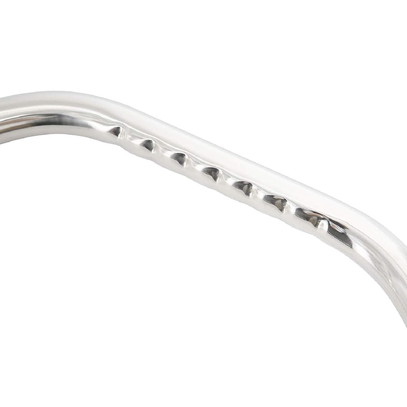 NovelBee 2pcs Boat Grab Handle,Polished Stainless Round Grab Handle Hand Rail with Finger Grip,Flange,Stud (Stud to Stud Distance:8-5/8”)