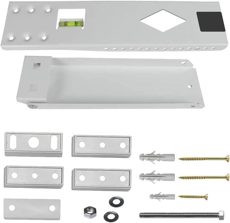 Window AC Support Bracket,Indoor Installation with Built-in Bubble Level,Air Conditioner Bracket & Non-Slip Rubber Pads,Heavy-Duty Single-Foot Design,Secure&Reliable for5000–12000 BTU(Up to 85 lbs) 13 inches hold up to 85 Ibs