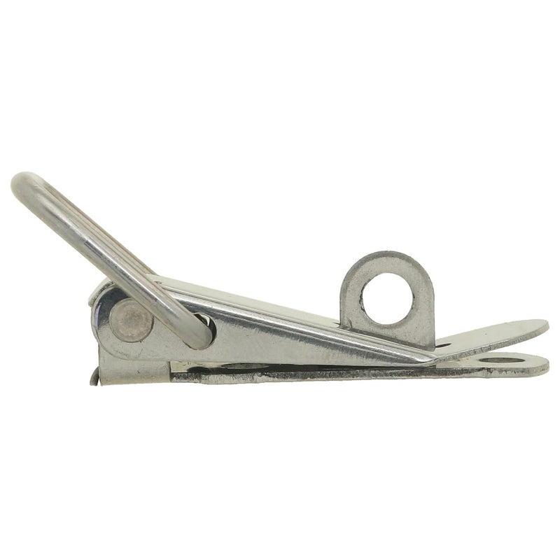 4PCS Stainless Steel Spring Latch Buckle Clips Small Size 106 Duckbill Luggage Metal Fasteners Mini Locking Fasteners for Suitcases Toolboxes Drawers Chests Cabinets