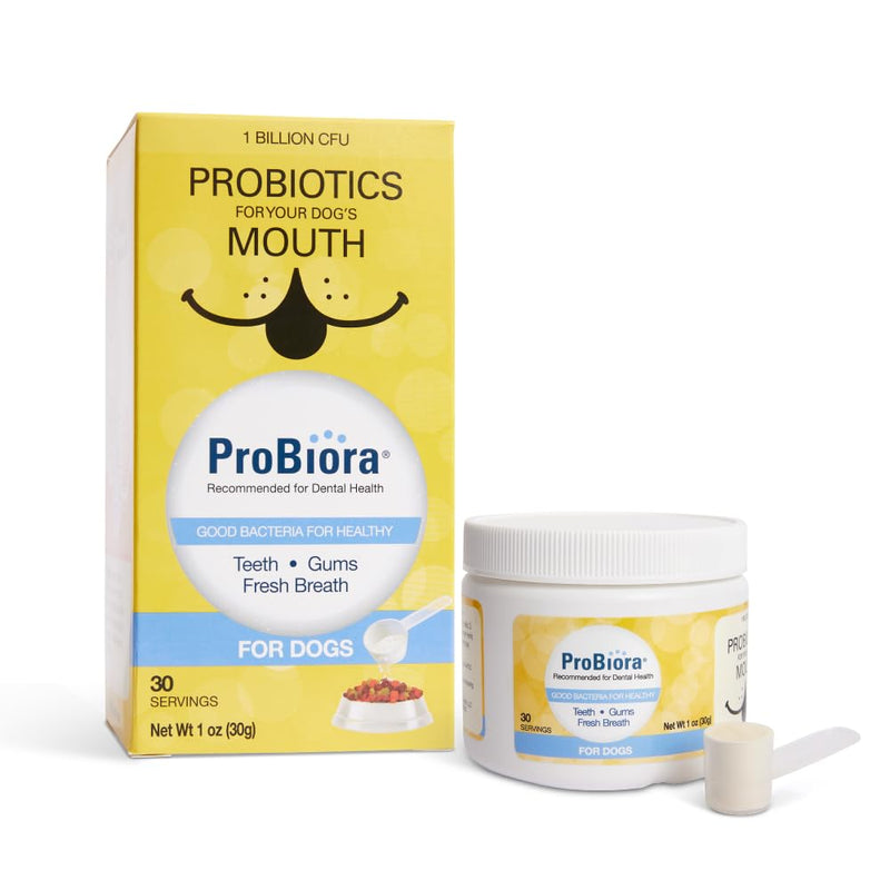 Probiora for Dogs | Dog Probiotic Supplement for Oral Care | Pet Probiotics to Reduce Bad Breath | Dog Nutritional Supplement for Dental Health | 30 Servings (Pack of 2, Jar) 30 Servings (Pack of 2)