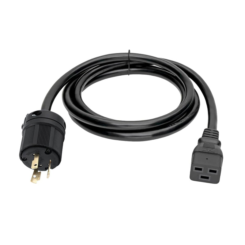 Heavy-Duty Power Cord for PDU and UPS, 20A, 12AWG, IEC-320-C19 to NEMA L6-30P, 4 ft