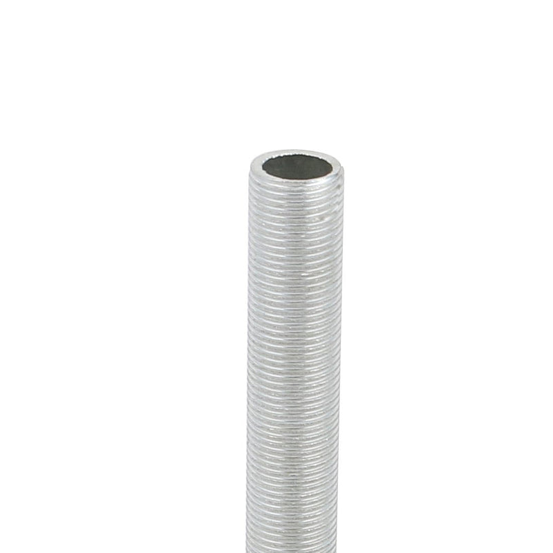 uxcell Lamp Pipe Nipple, M12 Thread 80mm Length Hollow Lamps Repair Part Hardware for Lamp Lights, Zinc Alloy Silver Tone, Pack of 3