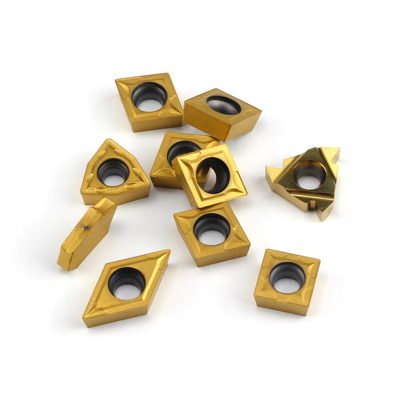 OSCARBIDE Carbide Turning Inserts 10 Pieces/Pack,SCMT09T304,16ER AG60,GTN-3,WCMT06T304,CCMT09T304,DCMT11T304 Carbide Inserts for 5/8" Shank Indexable Lathe Turning Tool Holder