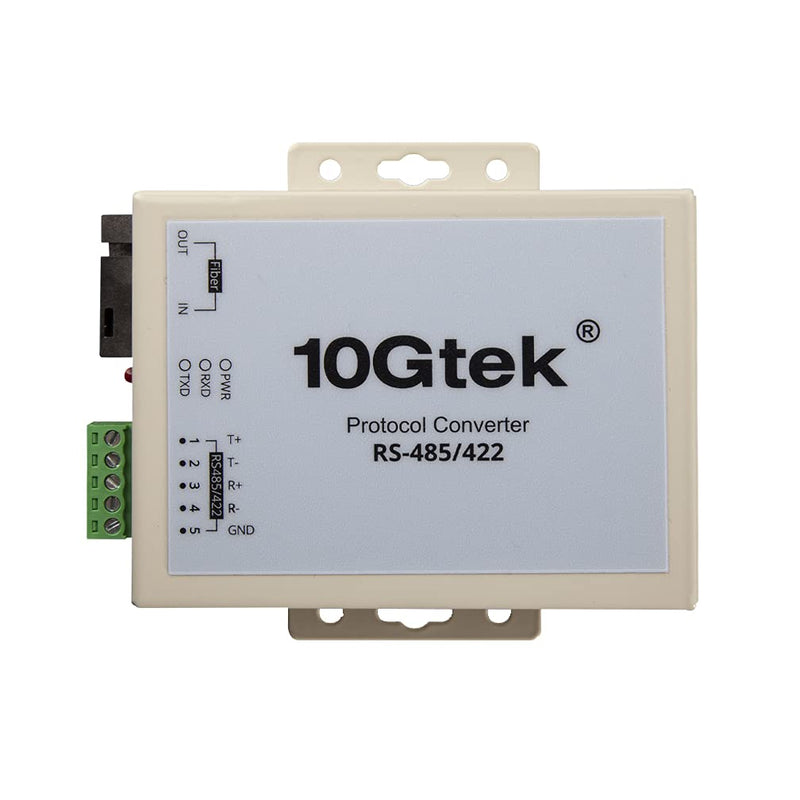 Serial RS485/RS422 to Fiber Optic Media Converter, Serial Communication Data Converter Device Server, SM Bidi SC 1310nm 20km, Daisy-Chain or Redundant-Ring FO RS-485/422