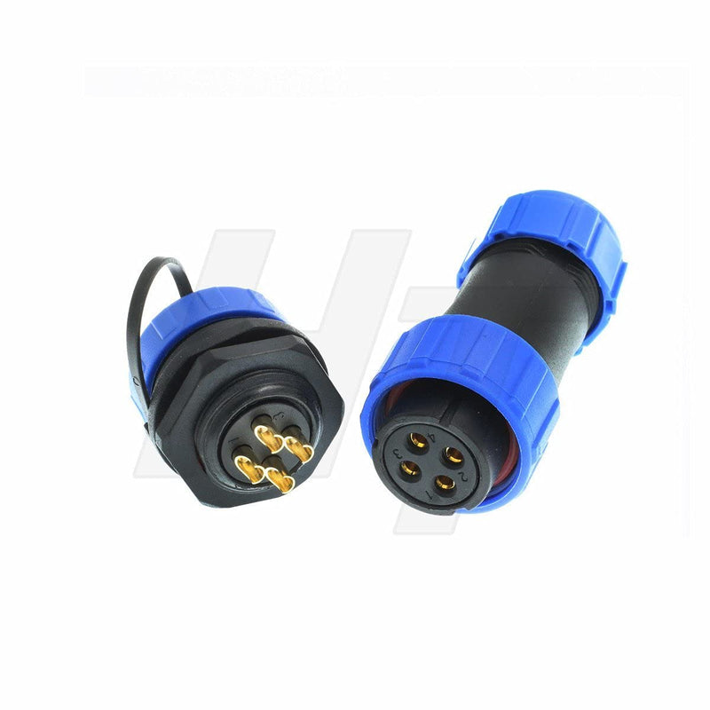 HangTon HE21 4 Pin Power Circular Waterproof IP68 Connector Female Male for Industrial Electrical Automotive Marine Devices