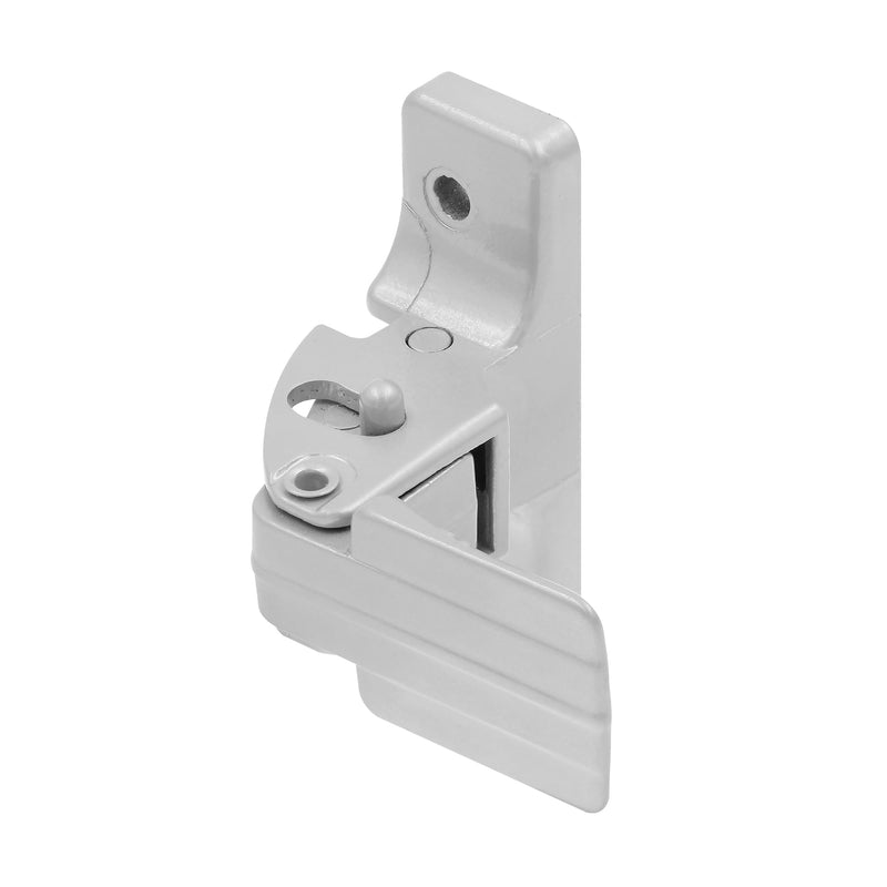 Prime-Line K 50823 Storm and Screen Door Push Button Handle Set with Interior Latch 1-1/2 in. Hole Center, Strike and Screws, Silver (Single Pack) 1-1/2 in.