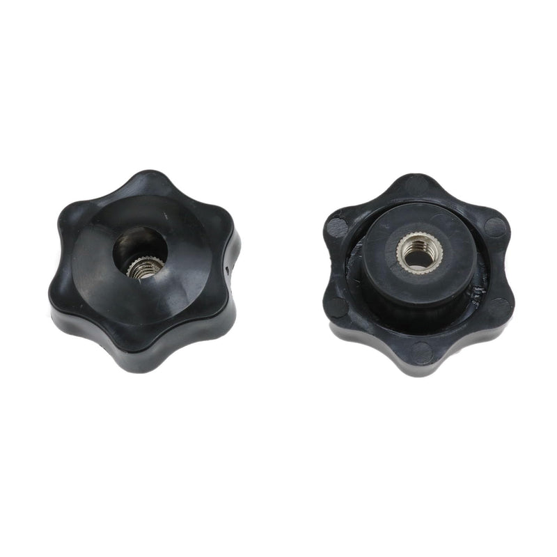 T Track Knobs Six-Star Thru Knobs 1/4”-20 Hole Knobs for Sawing Machine Drilling Machine Lathe Fixed Length Fixture -6PCS