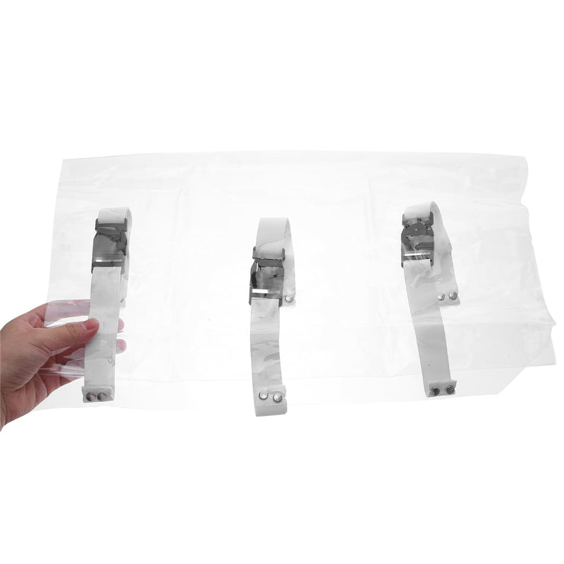HOMSFOU 2pcs Chair Foot Cover Pad, Plastic Washable Clinic Unit Transparent Mat with Elastic Bands Chair Toe Cover Sleeve (Pack of 2) 46.00X42.00X0.50CM (Pack of 2)