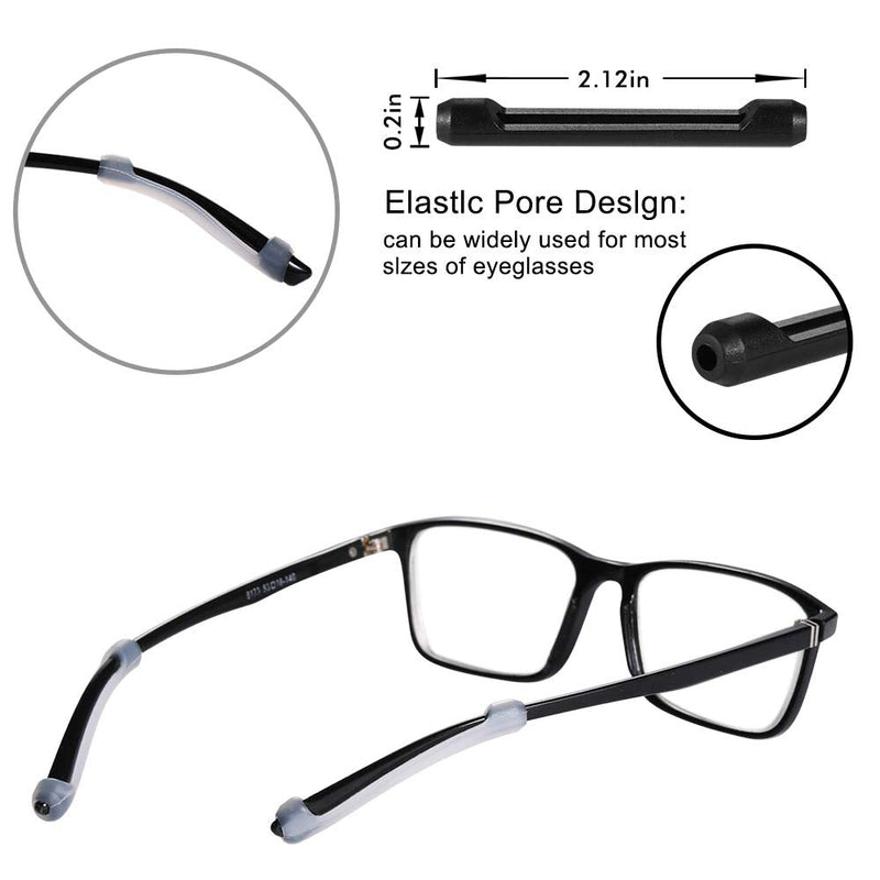 16 Pairs Eyeglasses Retainers, Premium Silicone Anti-Slip Eyeglass Holder, Comfort Ear Grip Hooks Protectors for Spectacle Sunglasses Reading Glasses Eyewear