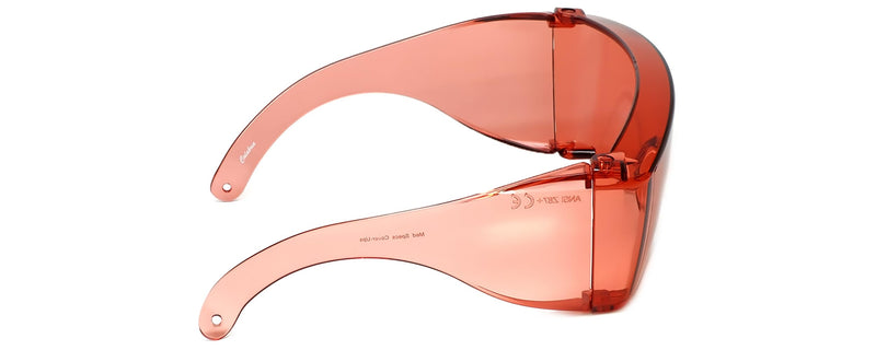 Calabria 6000 Large Fit Over Safety Glasses Fitover Prescription Eyewear Men Women Wrap Around Tinted Anti Fog Scratch Glare 3000 - Fl-41 Pink (3 Pack)