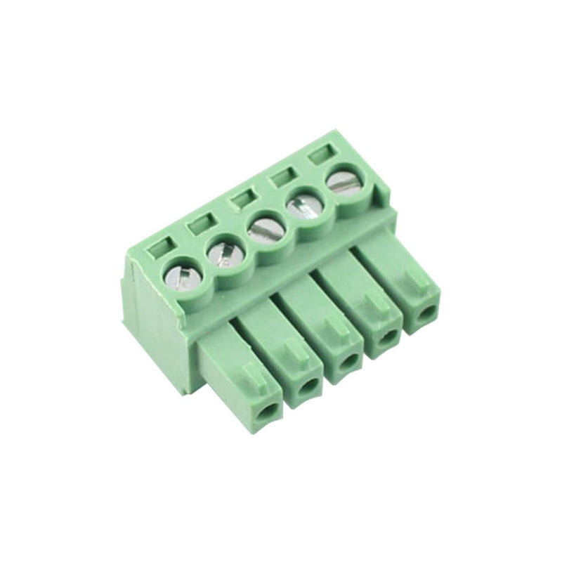 10PCS 5 Pin 3.5mm Pitch PCB Green Pluggable Terminal Block Connector with Separate Screw Hole (10Pcs 5P 3.5MM) 10PCS 5 Pin 3.5mm