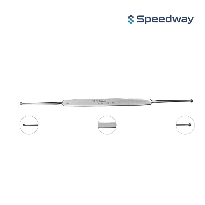 Chalazion Curette Double Ended Size 1 & 2, Stainless Steel, 132 mm