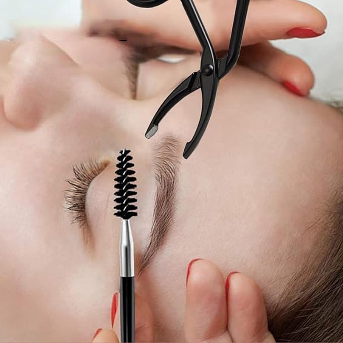 Tweezers, Eyebrows, Scissors Type, Bending Head, Simple, Scissors Tweezers, Tweezers, Cosmetic Tool, Eyebrow, Beard, Nose Hair, Multi-functional (Gold) - NewNest Australia