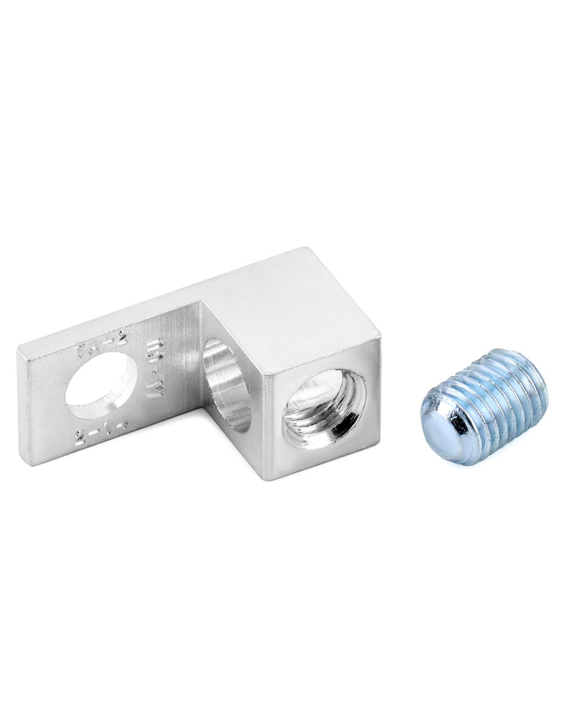 QWORK Aluminum Alloy Mechanical Lugs, 25Pcs Tin-Plated Cable Connectors with 5/16-24 Screw Size for 14 AWG - 2/0 AWG Conductors