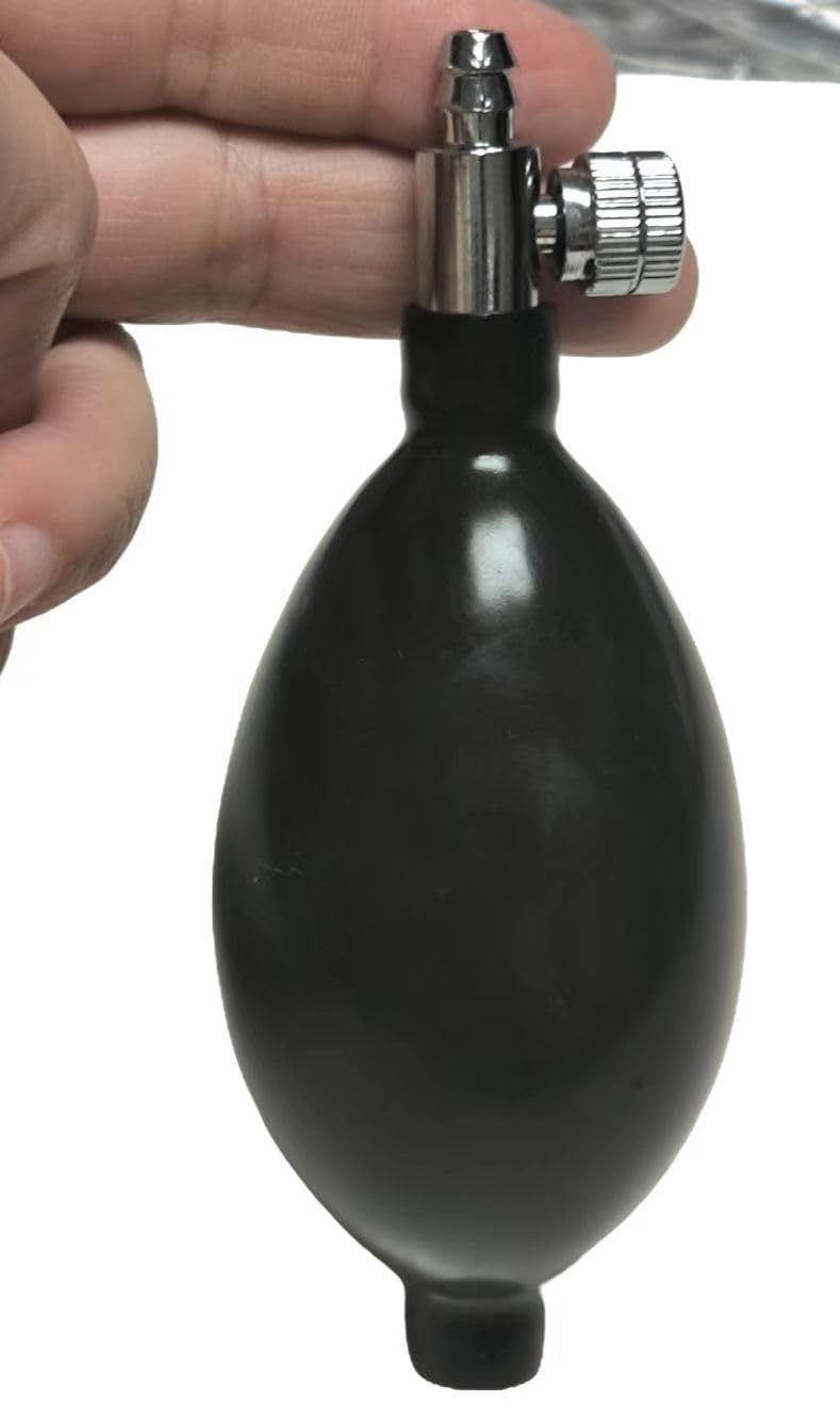 Latex Blood Pressure Bulb, Pressure Bulb Pump, Black Squeeze Bulb Pump for Manually Inflating Blood Pressure Replacement Parts