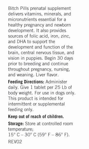 Bitch Pills - Prenatal Vitamins for Dogs (Thomas Pet Earlier) - 120 Tablets - PawsPlanet Australia