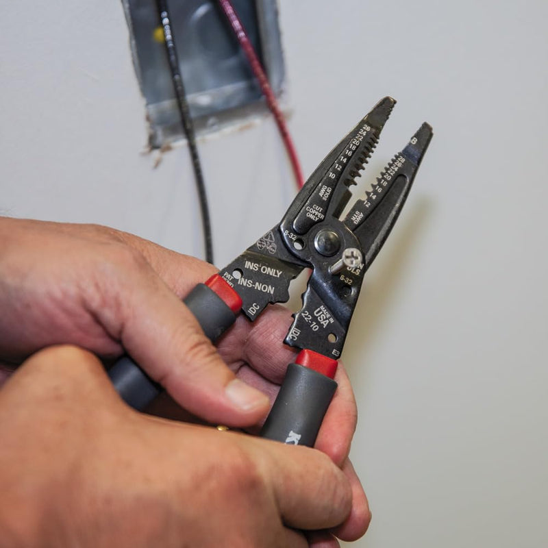 Klein Tools 1019 Klein Kurve Wire Stripper / Crimper / Cutter for B and IDC Connectors, Made in USA, Terminals, More Stripper/Crimper/Cutter