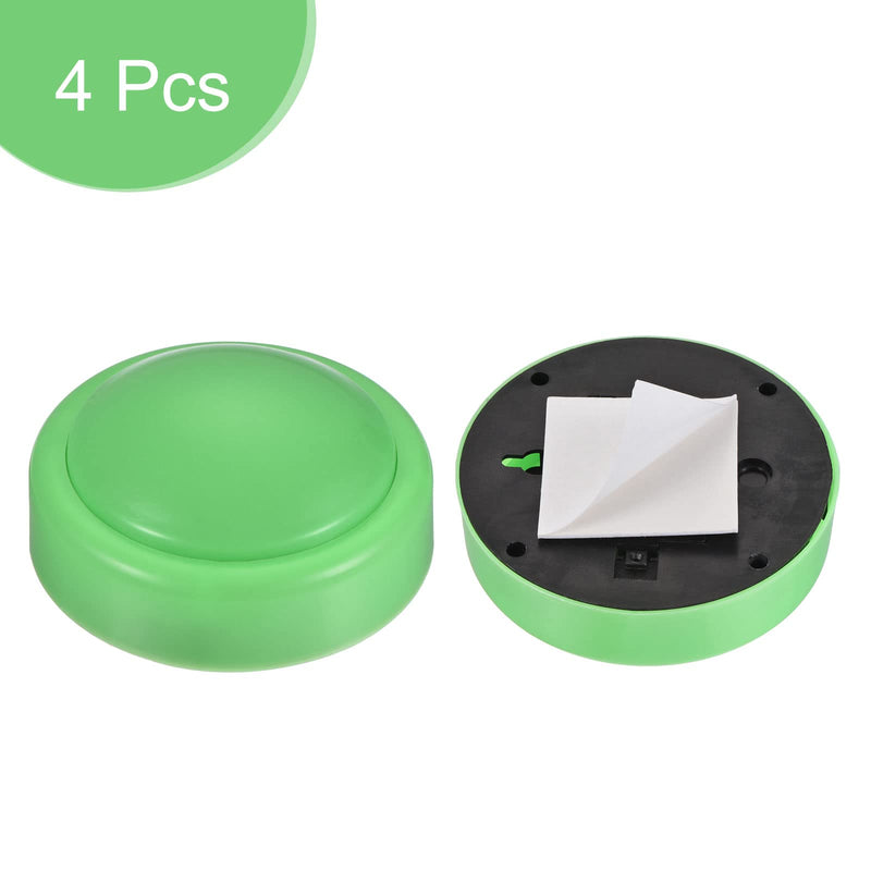 MECCANIXITY Touch Tap Light LED Push Night Light AAA Battery Powered 3.8inch for Closet Cabinet Stair Camping Green Pack of 4
