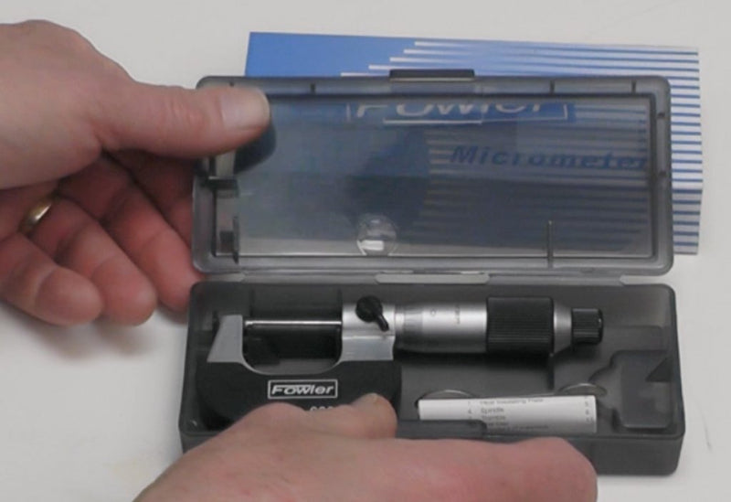 Fowler 52-229-201-0 Swiss Style Outside Micrometer with 0-1" Measuring Range
