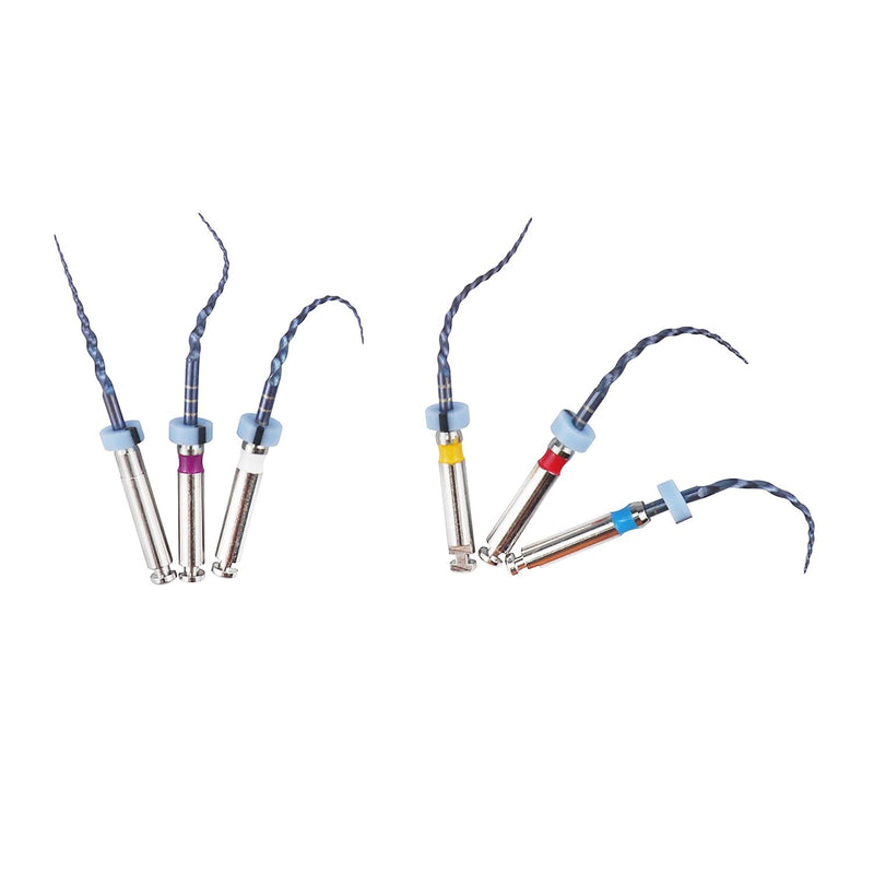 6Pcs S1-F3 Endodontics Files Heat Acticated NiTi Engine Use Super Rotary File 21mm/25mm Endo File (21mm)