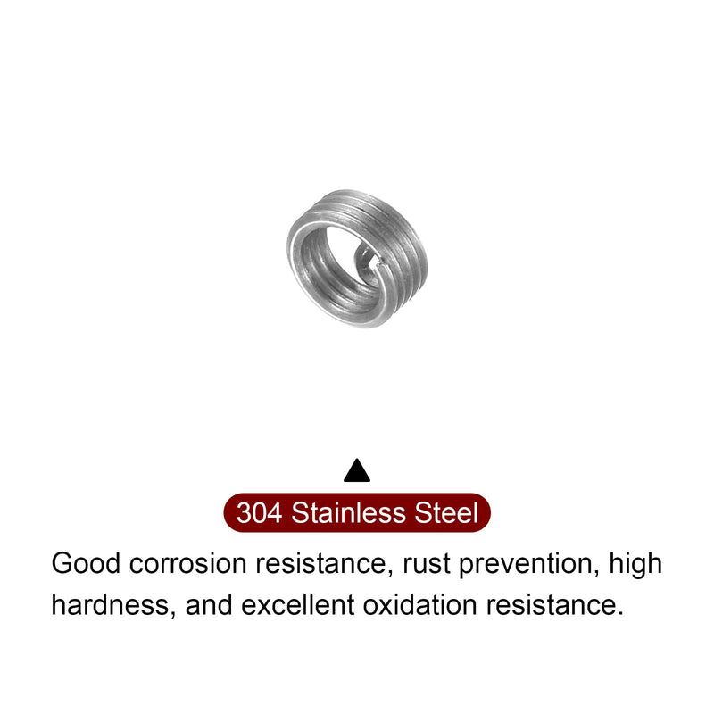 HARFINGTON 20pcs Wire Thread Inserts M3 x 0.5 1D 304 Stainless Steel Helical Coiled Wire Threaded Sleeve