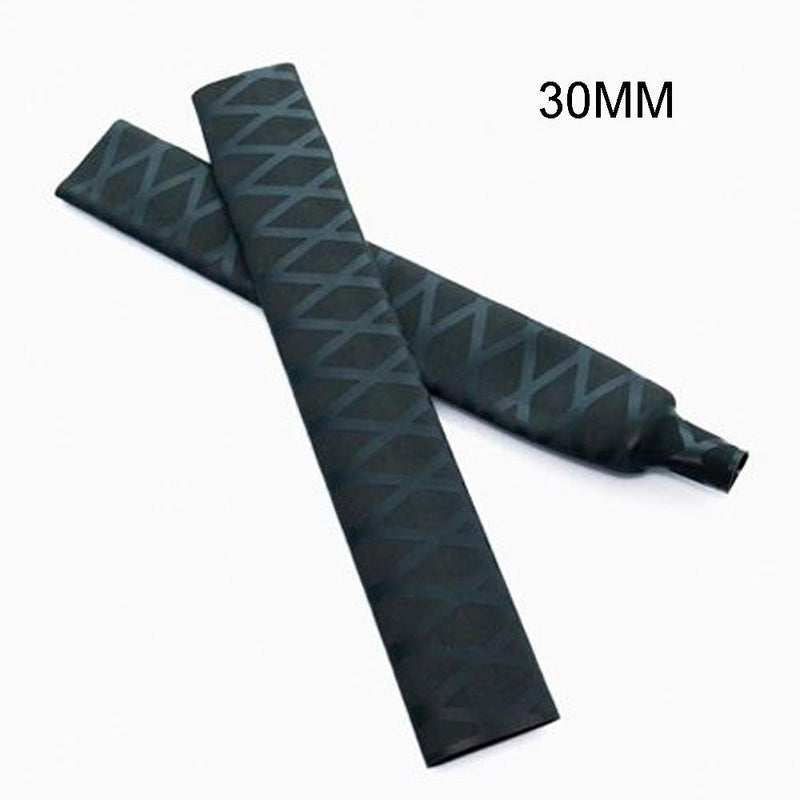 Diameter: 25mm 30mm 35mm X-Tube Heat Shrink Sleeve Wrap Fishing Bulding Handle Cork Rod Grip with Non Slip Waterproof and Insulation 40 Inch Lengths Durable Repair Black Diamter:30mm; Length:40''