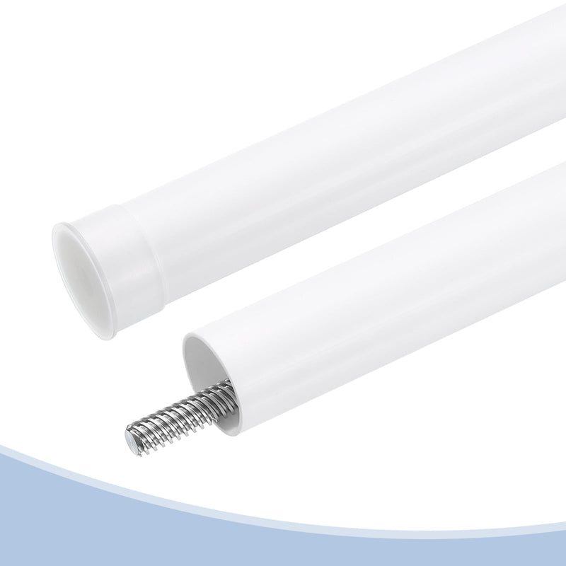 uxcell 1Pcs 350mm Tr8x8 Lead Screw with Brass Nut (Acme Thread, 2mm Pitch, 4 Starts, 8mm Lead), Stainless Steel 304 Screw Bar Printer Upgrade Parts with Plastic Packaging Tube, Silver