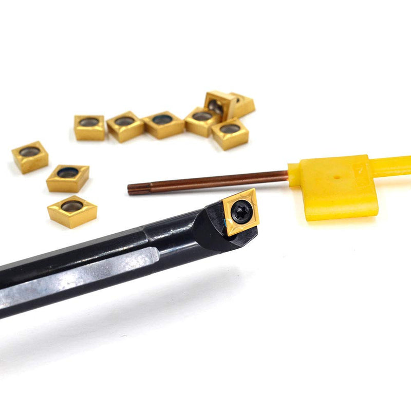 OSCARBIDE 1/2'' x 7''Indexable Boring Bar with 10 Pieces Carbide Insert CCMT09T304(CCMT32.5) Right-Hand Sclcr Boring Bar
