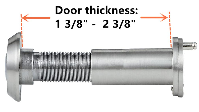 Peephole Front Door Viewer with Privacy Cover, One-Way 220 Degrees in Satin Nickle - NewNest Australia