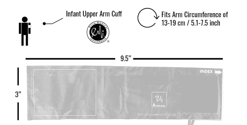 EMI #311 Pediatric 3-Piece Combination Set – Includes Pediatric Aneroid Sphygmomanometer, Infant Aneroid Sphygmomanometer, and Basic Dual Head Stethoscope - Black