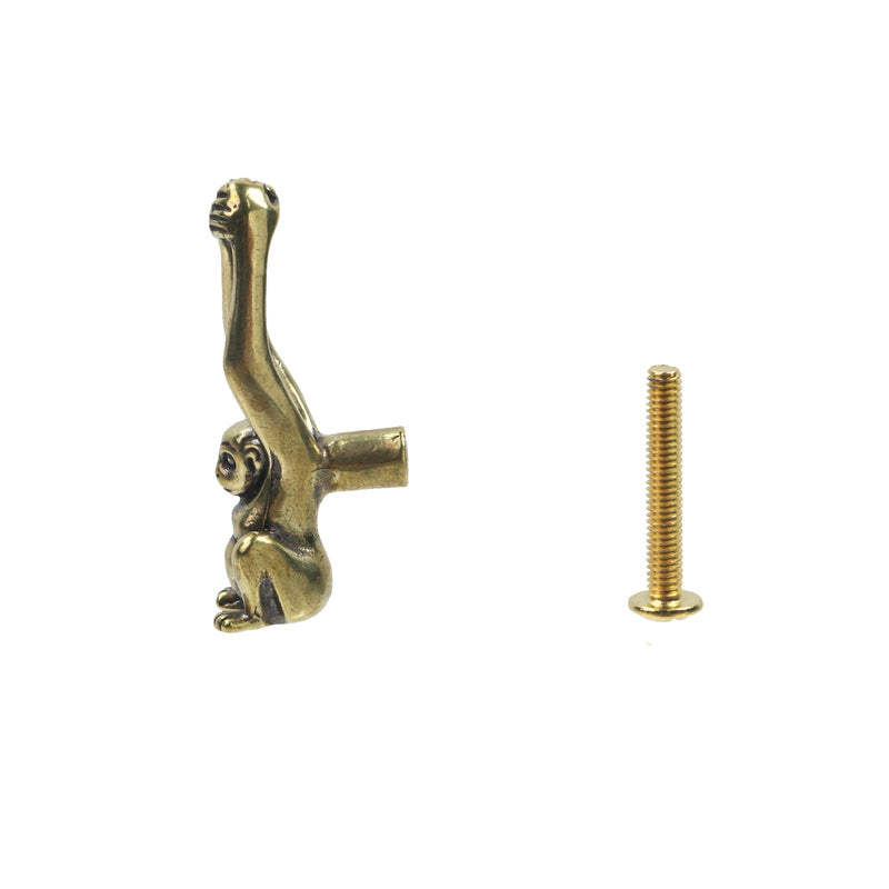 T Tulead 4PCS Brass Monkey Pull Knobs Animal Shape Furniture Pull Hnadle Knob Antique Cabinet Hardware Bronze, for Drawer Wardrobe Bookcase