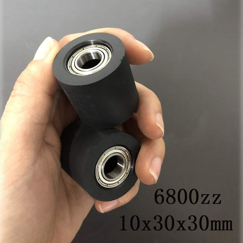 Mechanical Pulley Bearings,Roller Idler Bearing Pulley，Chain Pulley,Tensioner Pulley Guide,Suitable for Street Bikes and Motorcycles（62800Z-10mm-2pack） 62800Z-2pack