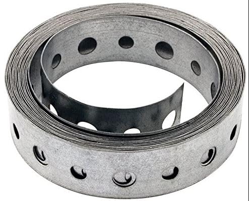 AKW Pipe Strap 3/4 INCH by 100 FT 28 Gauge Metal Hanger Strap, Plumbers Tape (1 ROLL), Silver, AKW34GALPT