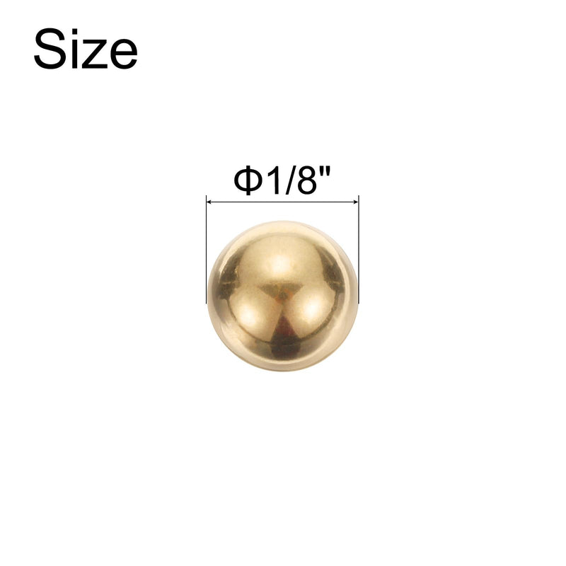 uxcell 120pcs Precision Solid Brass Bearing Balls 1/8" Industrial Brass Ball Spheres for Machinery, Automotive, and DIY 1/8 inch 120