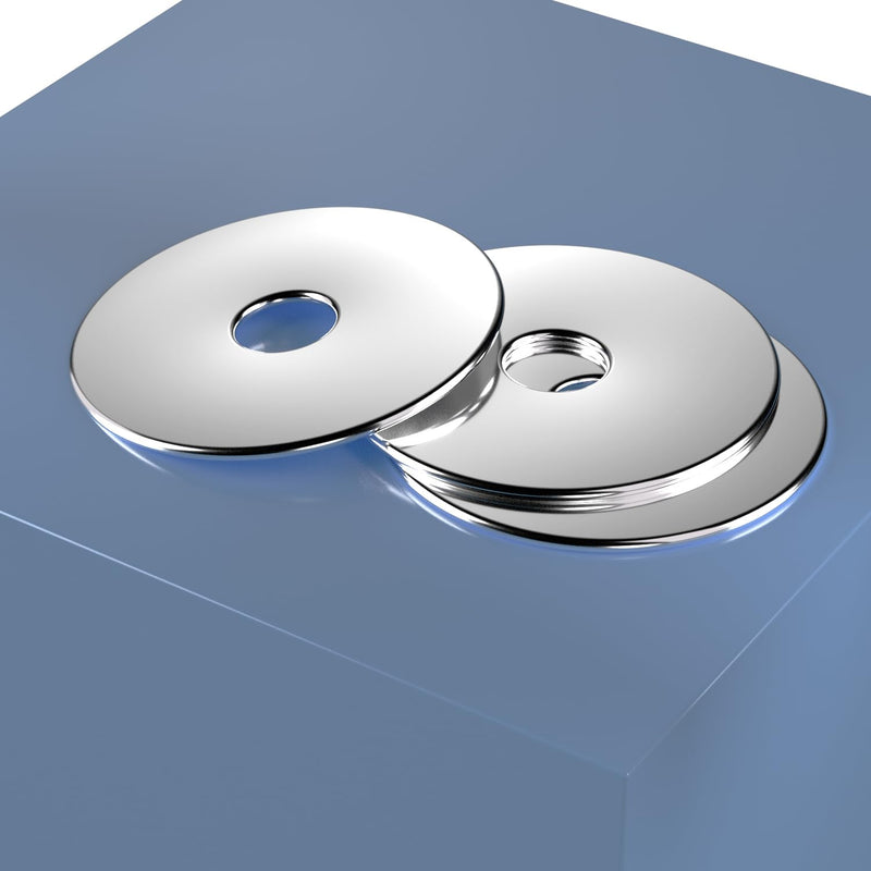 #8 x 3/4" Fender Washers,Stainless Steel Flat Washers,Made of 304 (18-8),100Pcs Large Repair Metal Washers #8×3/4" sliver 100