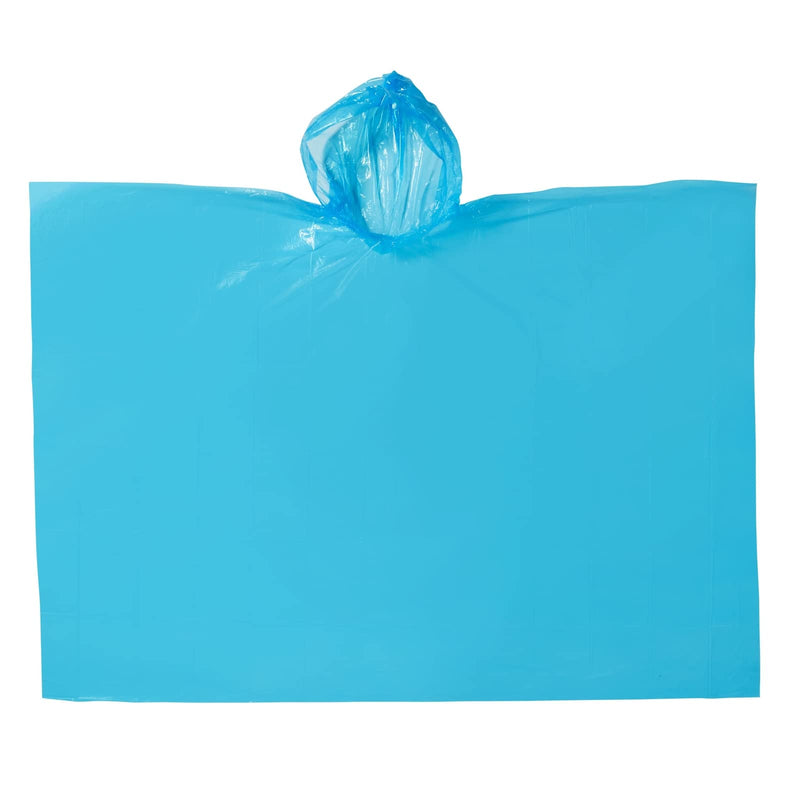 BLUE PANDA 20-Pack Disposable Rain Ponchos for Kids - Emergency Plastic Raincoats with Hood for Boys and Girls (4 Colors, Clear)