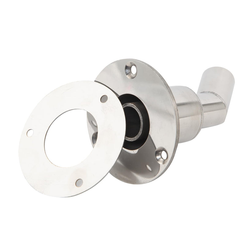 Thru Hull Exhaust 24MM Fittings for Boat Diesel Heater Exhaust Pipe Accessories Stainless Steel 316 Tube Pipe Socket Hardware (Angled) Angled