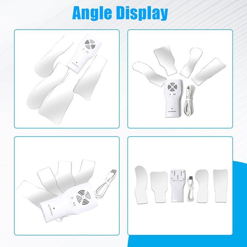 Fog-Free Dental Occlusal Photographic Mirror Device LED Light Fan | 4 Rhodium Intraoral Mirrors with Anti-Fog Fan, High-Precision Oral Inspection Device for Dentists and Hygienists