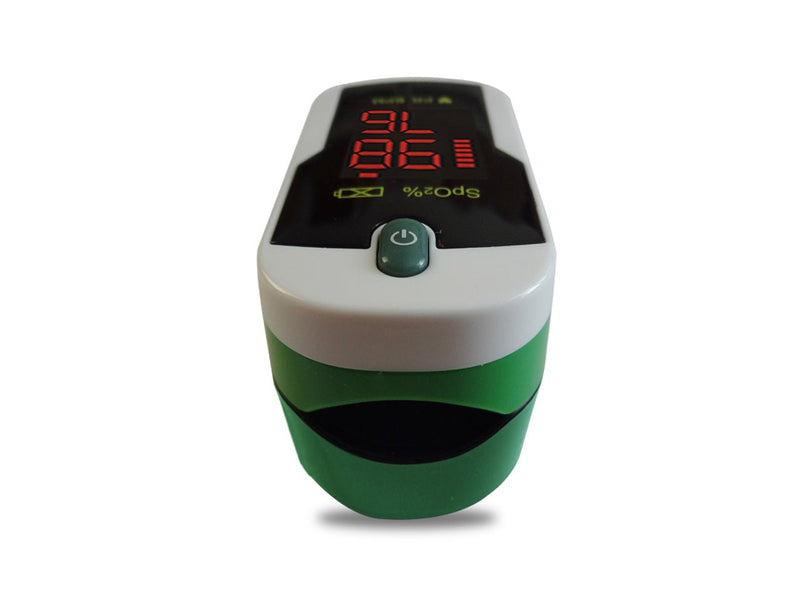Concord Fingertip Pulse Oximeter with Reversible Display - Blood Oxygen Saturation Monitor with Carrying Case, Batteries and Lanyard - Easy to Use, Accurate SpO2 & Pulse Measurement (Emerald) Emerald Green