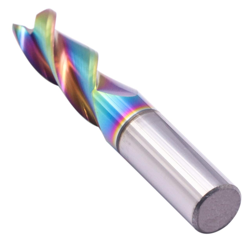1/2" 3 Flute Solid Carbide Square End Mill for Aluminum, DLC Coated | 37° Helix, 1/2" Cutting Dia, 1/2" Shank Dia, 1-1/4" Length of Cut, 3" Overall Length, for Milling Aluminum and Copper 1/2 in