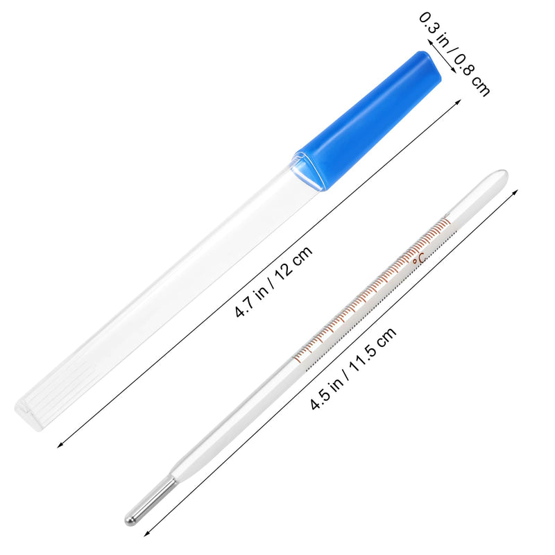 MAGICLULU 1Pc Glass Oral Temperature Adult Free Clinic Armpit Fast Reading Fever Indicator(Single Scale)… ℃