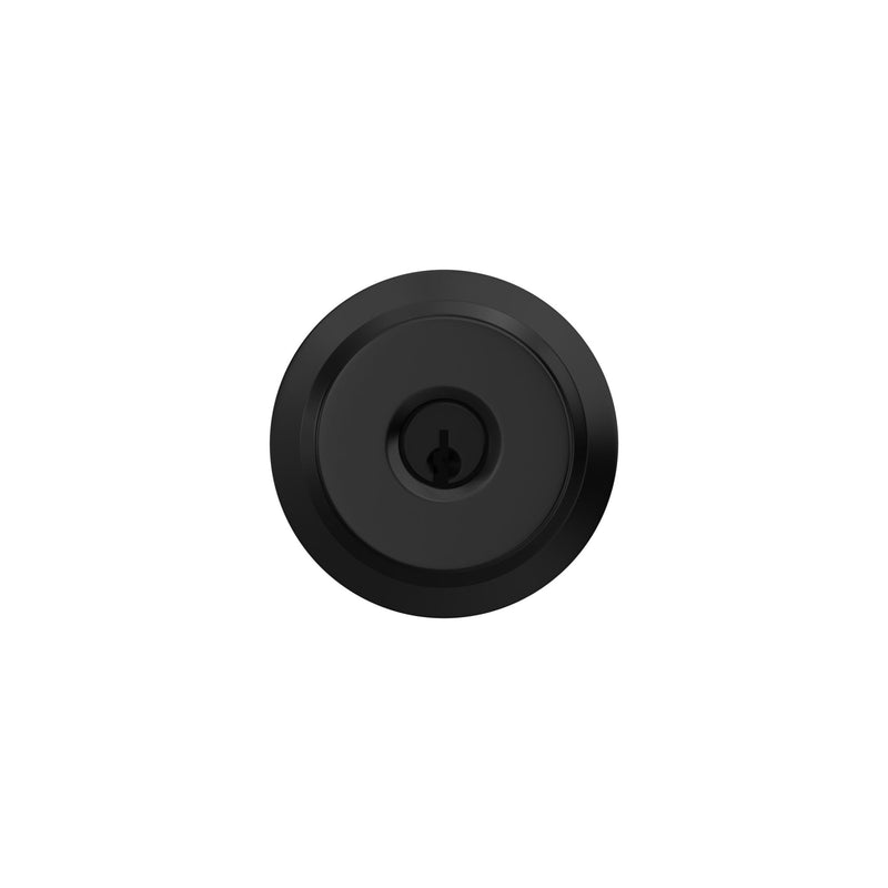 Schlage F51A BWE 622 Bowery Door Knob, Keyed Entry Lock, Matte Black Standard