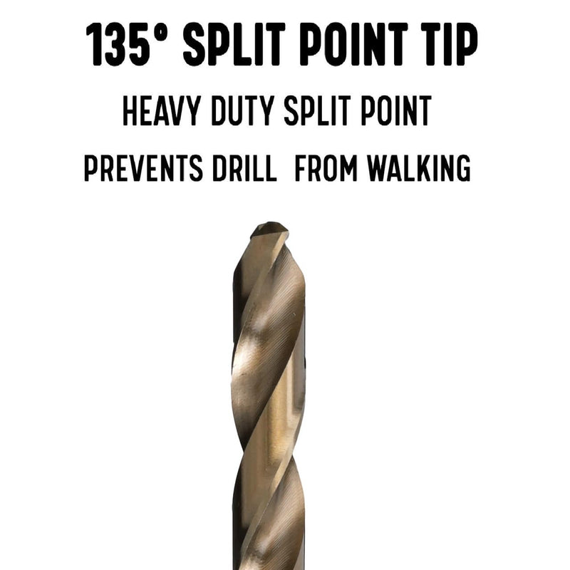 Drill America DWDCO7P12 #7 Cobalt Drill Bit (Pack of 12), DWDCO Series