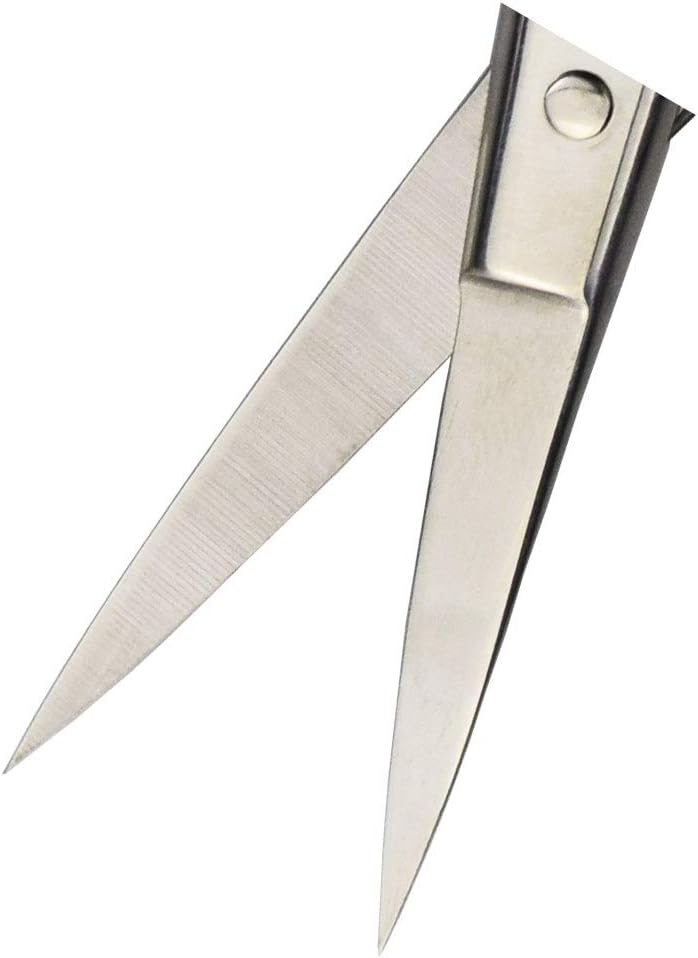 Professional Small Ear Nose Hair Scissors, Curved and Safety Sharp Tip Grooming Trimming Beauty Shears for Nail, Facial, Mustache, Eyebrows and Eyelashes 1 Pack