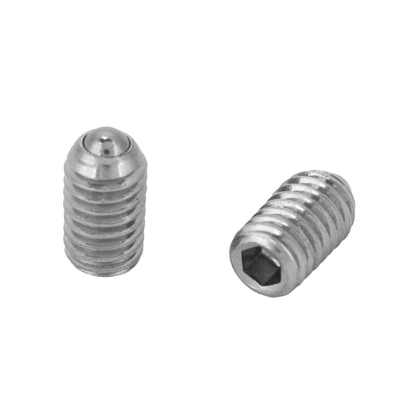 20pcs M6 x 10mm Stainless Steel Thread Hex Spring Ball Plunger Screw Bead Screw (M6x10)